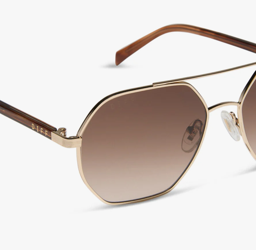 JOELLE Gold Light Tortoise Sunglasses DE01-0918-HXBGN