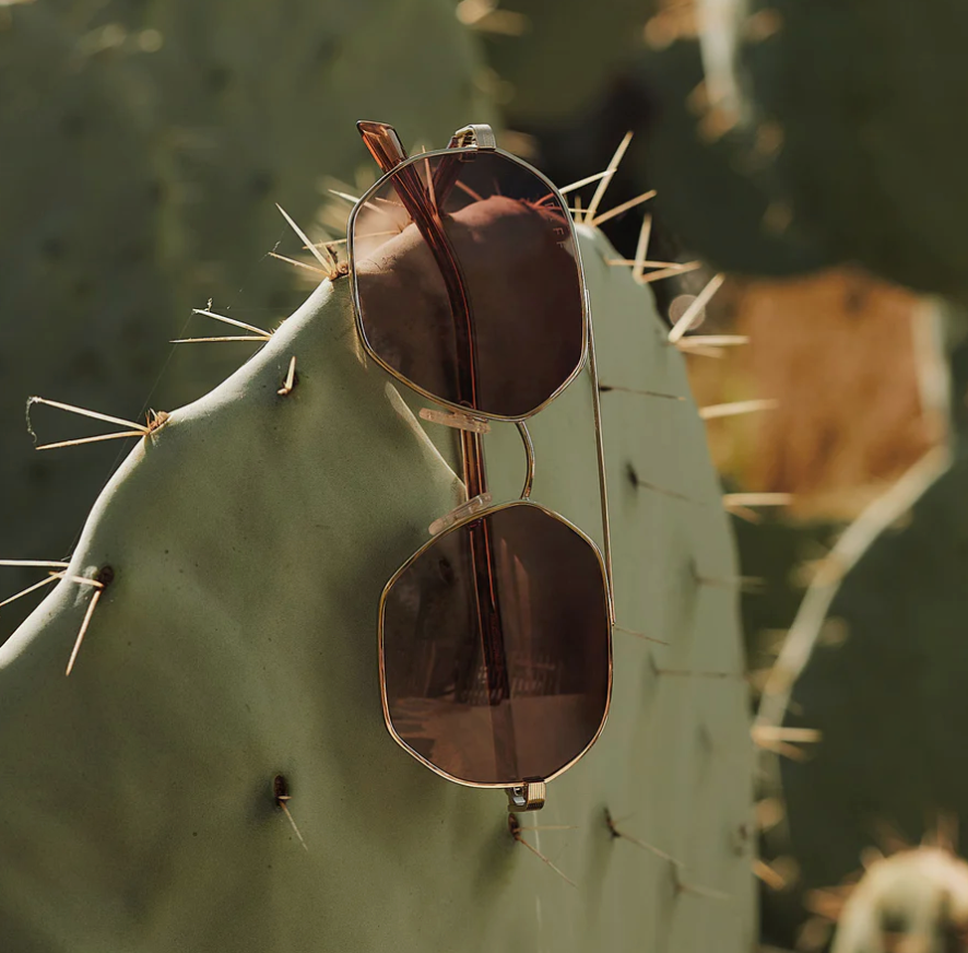 JOELLE Gold Light Tortoise Sunglasses DE01-0918-HXBGN