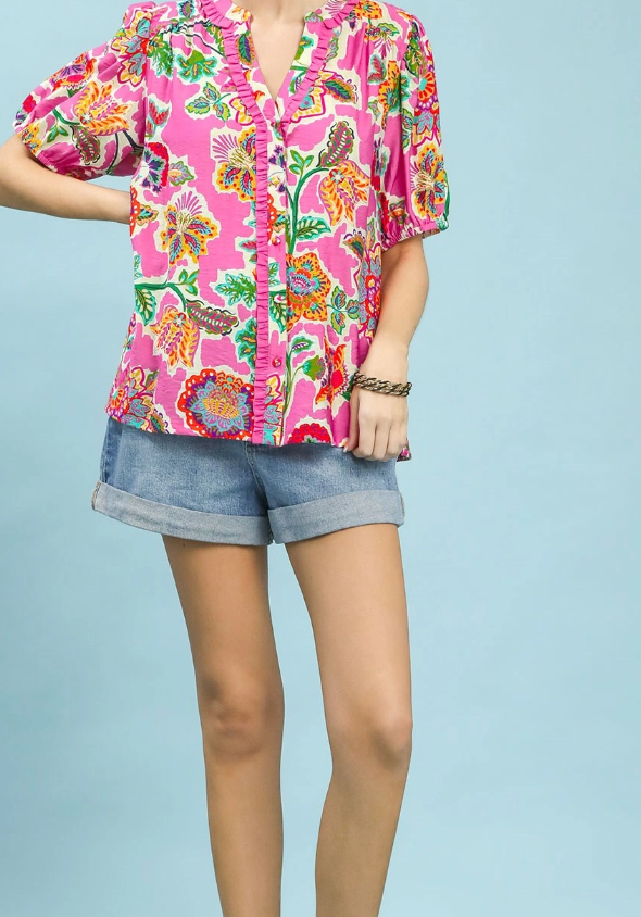 Pop Of Color Top in Pink