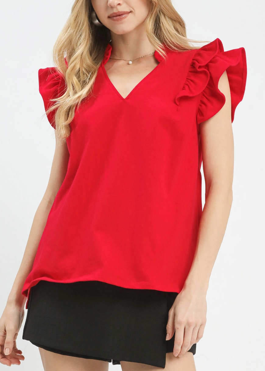 Sparks Fly Top in Red
