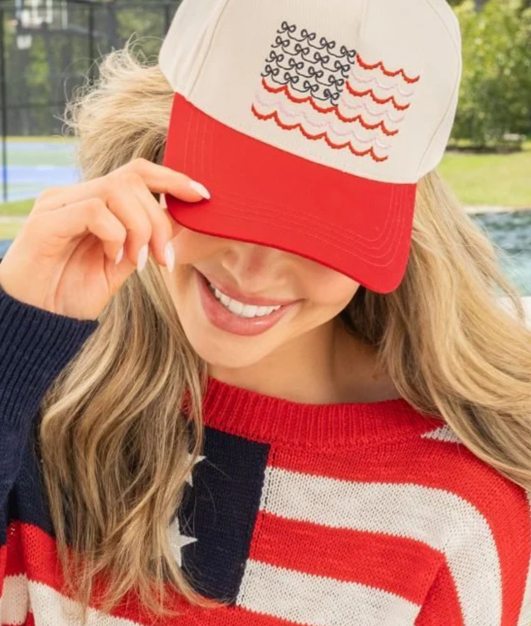 American Flag Embroidered Cap