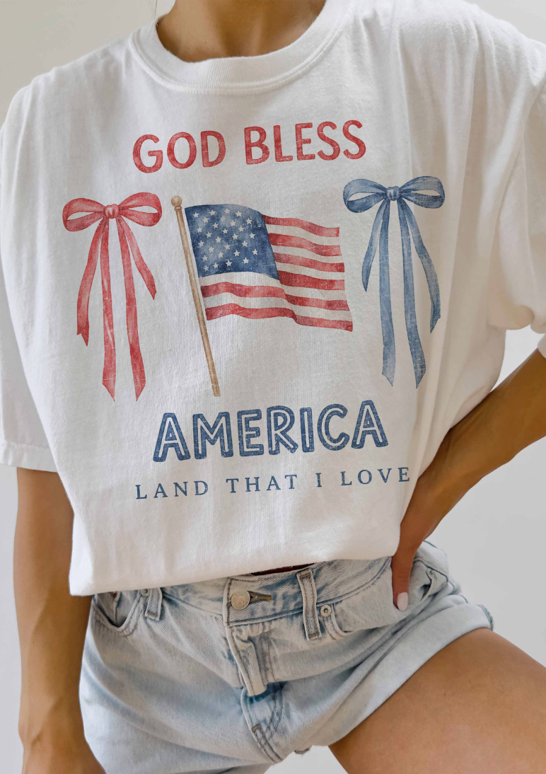 God Bless America Oversized Tee