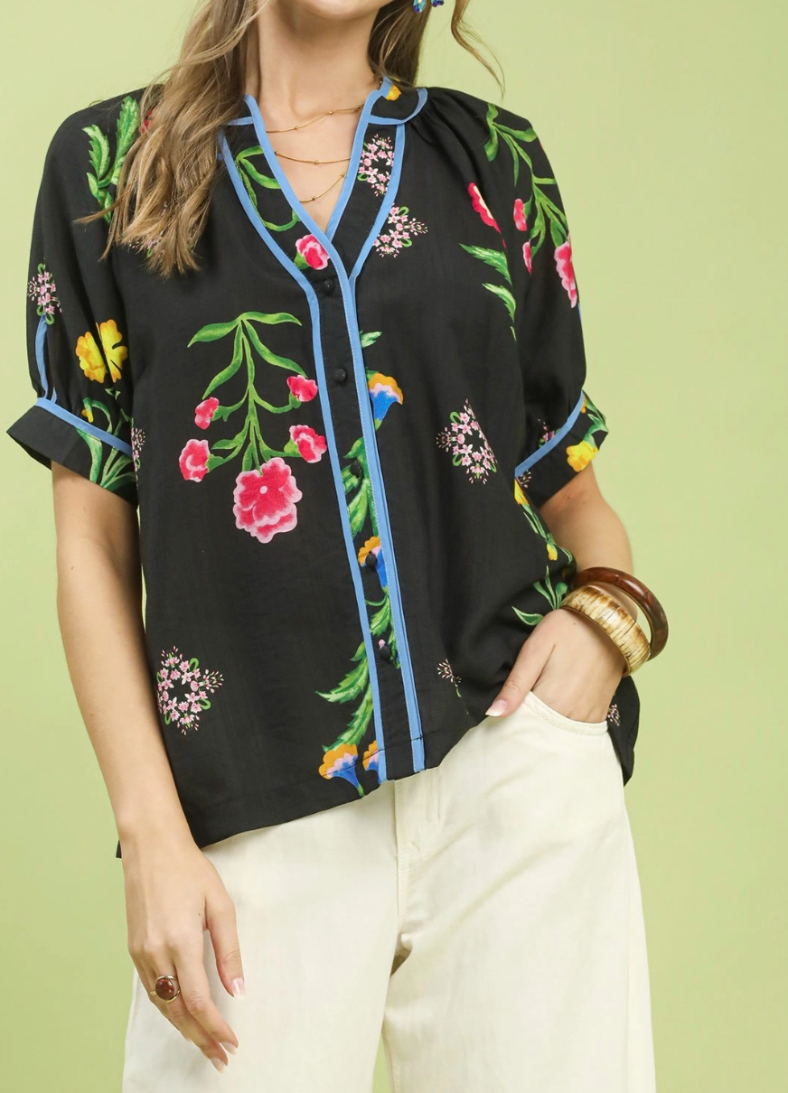 Botanical Garden Top in Black