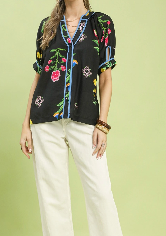 Botanical Garden Top in Black