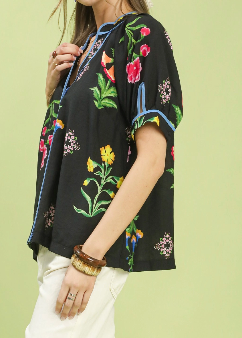 Botanical Garden Top in Black