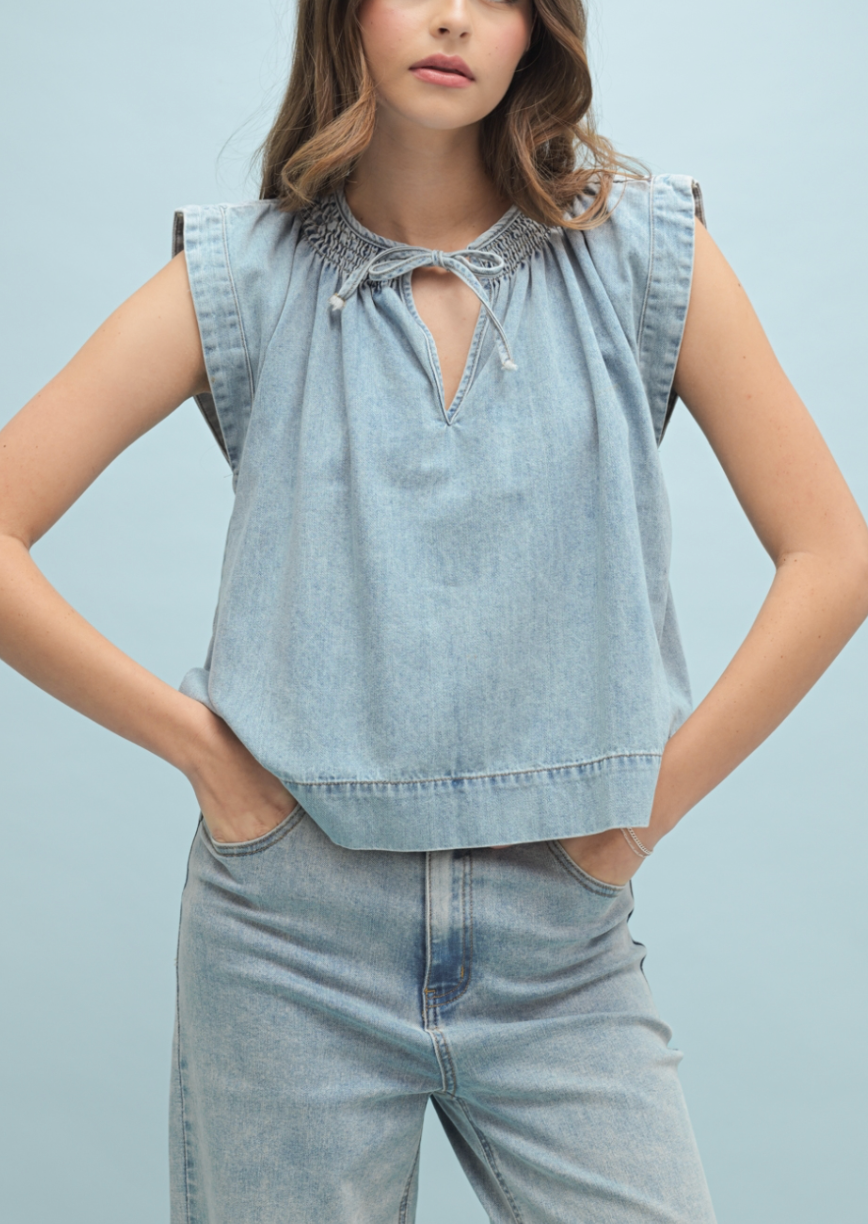 Simple Sway Denim Top