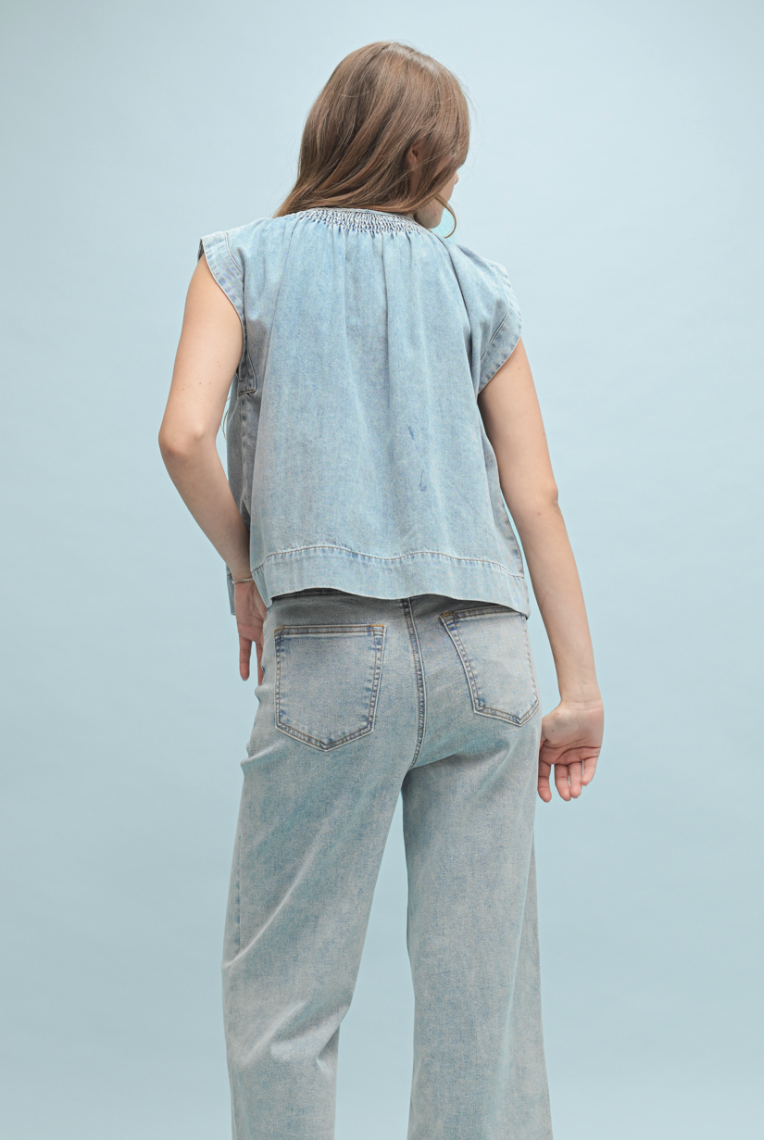 Simple Sway Denim Top