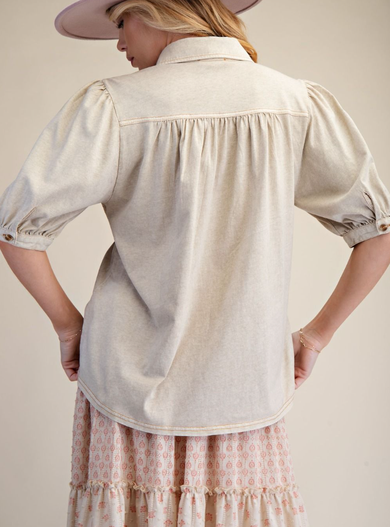 Storybook Charm Top in Stone