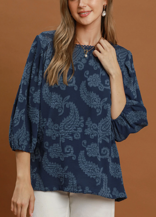 Love in The Details Top in Navy