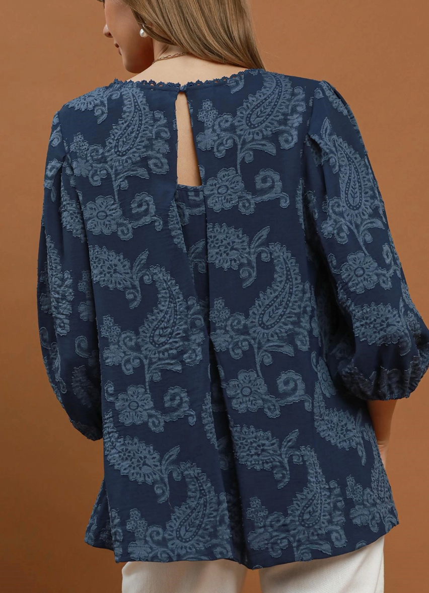 Love in The Details Top in Navy