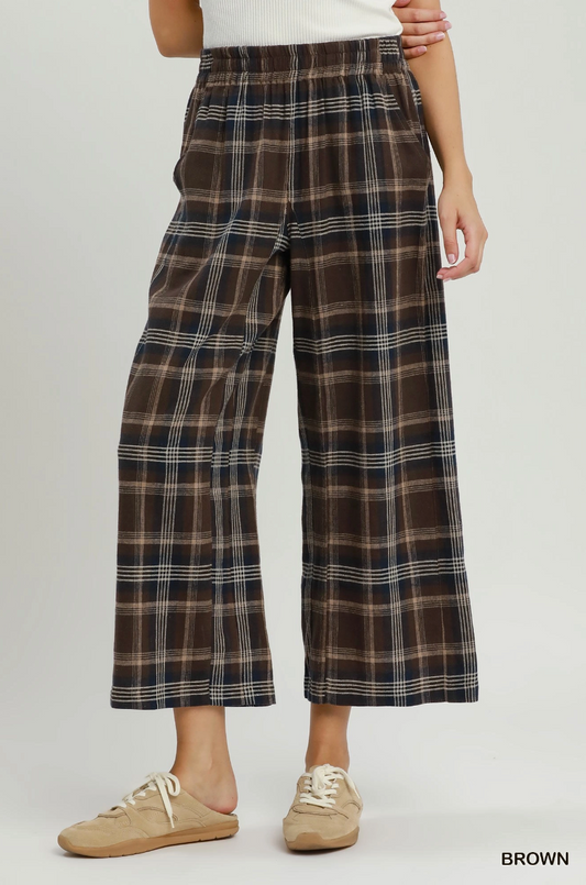 Plaid Perfection Pant in Brown