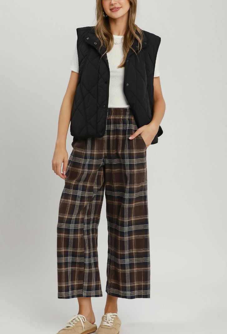 Plaid Perfection Pant in Brown