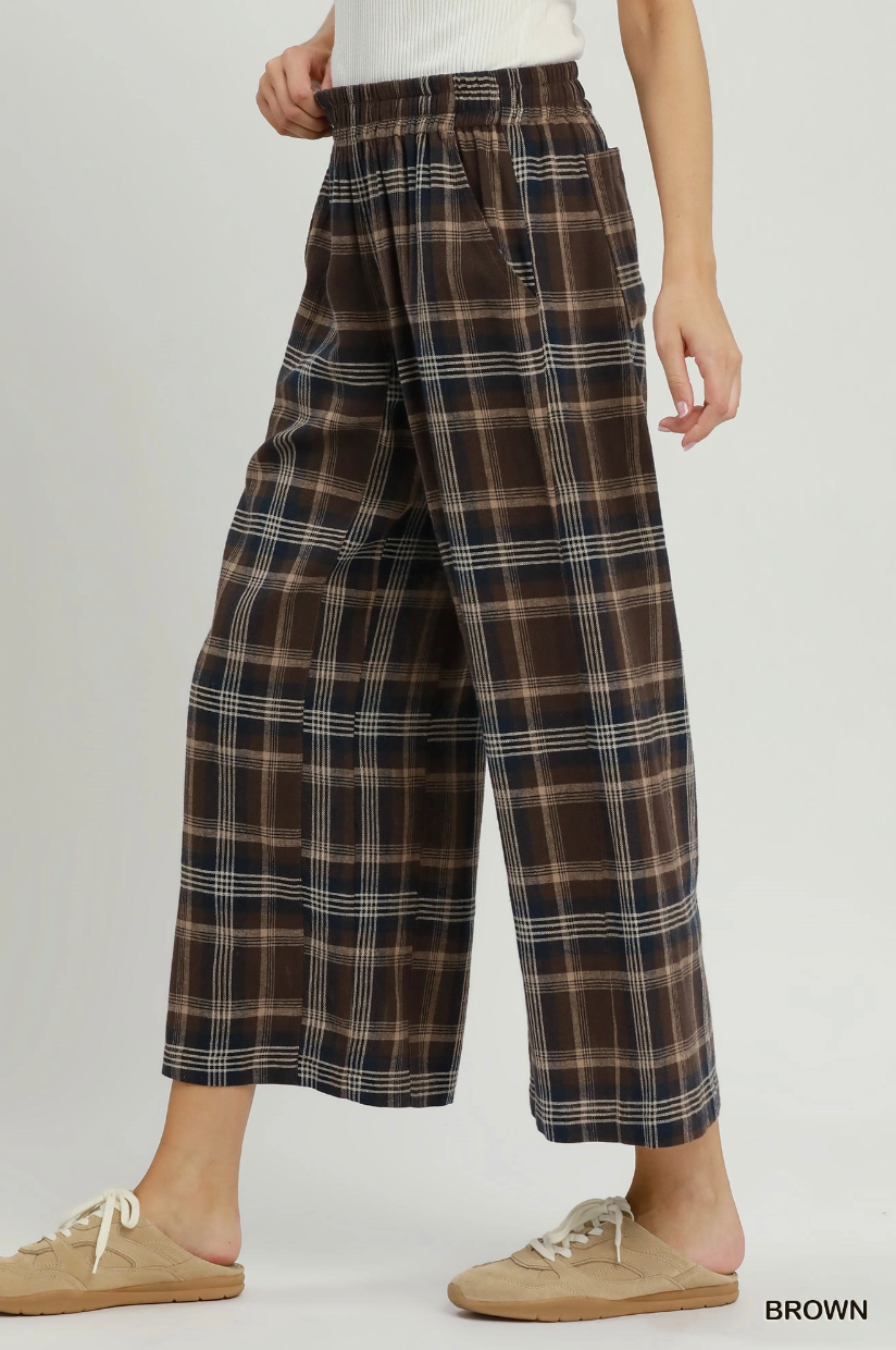 Plaid Perfection Pant in Brown