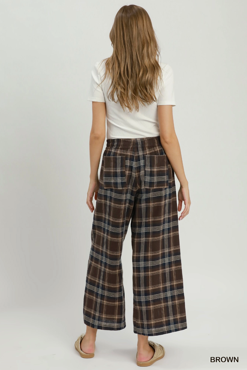 Plaid Perfection Pant in Brown