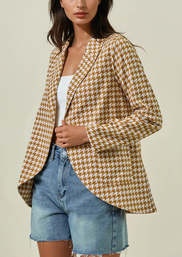 Fall For Me Houndstooth Blazer