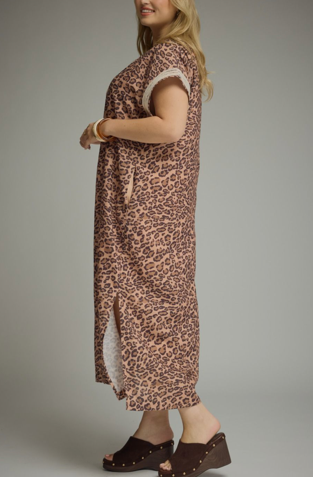 Wild Boho Midi Dress in Leopard