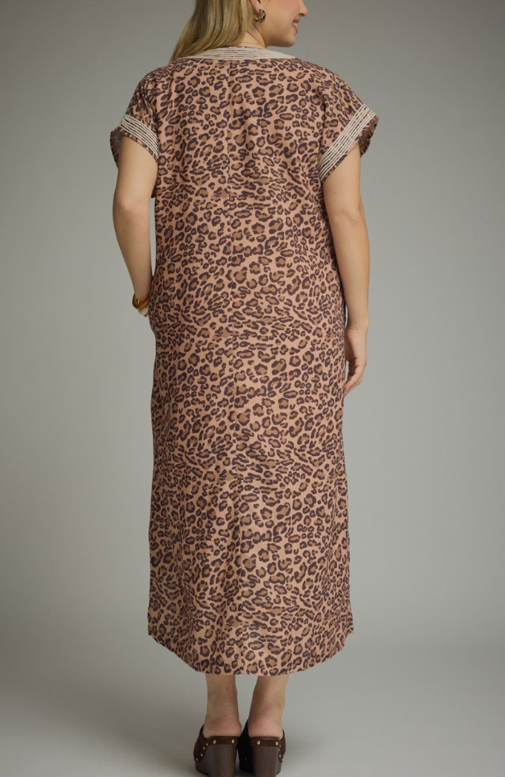 Wild Boho Midi Dress in Leopard