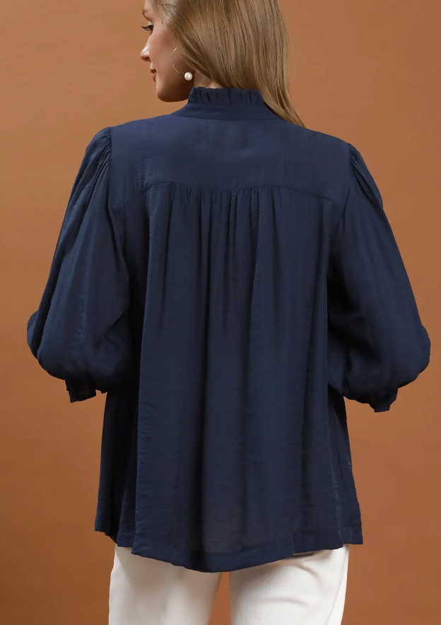 Lovely Lady Top in Navy