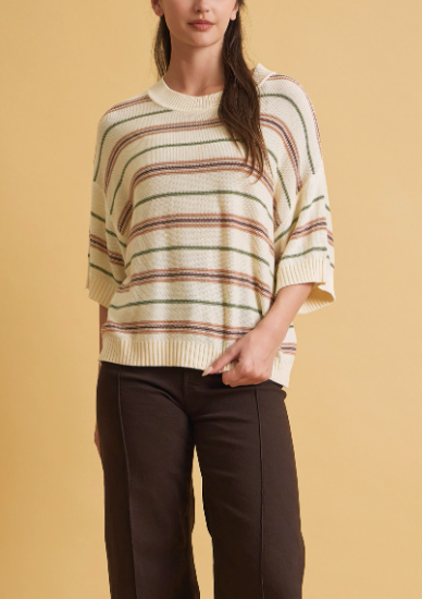 Always Grateful Sweater Top in Cream