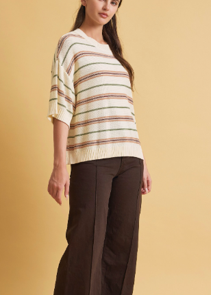 Always Grateful Sweater Top in Cream