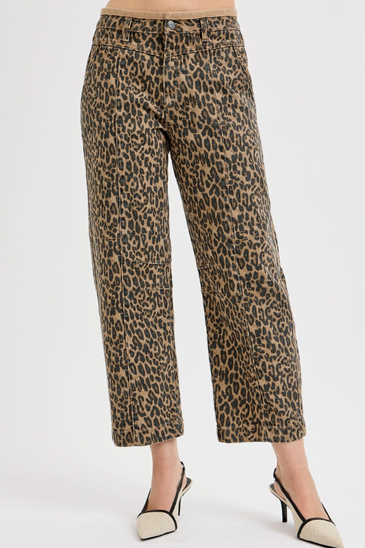 Relaxed Leopard Jean by Risen
