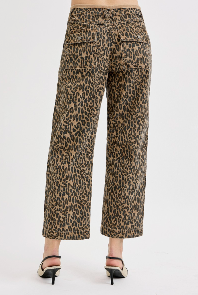 Relaxed Leopard Jean by Risen
