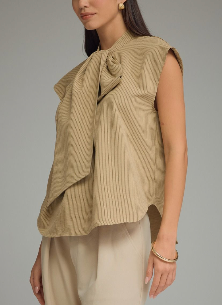 That Girl Edgy Top in Camel