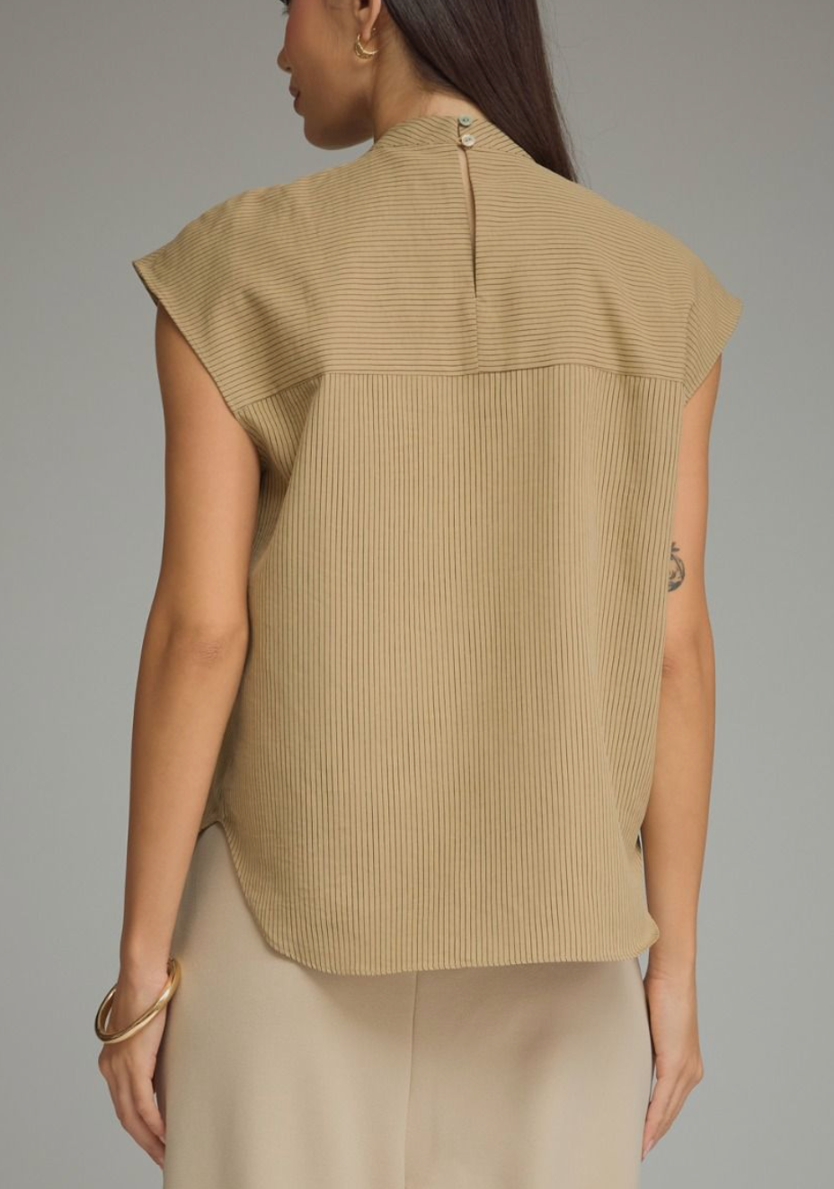 That Girl Edgy Top in Camel