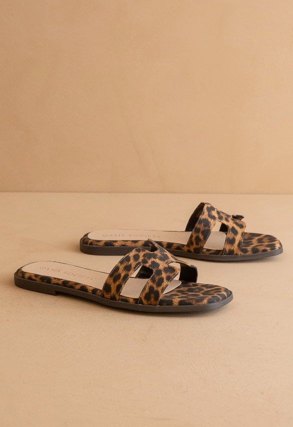 Everlee Leopard Sandal by Oasis Society