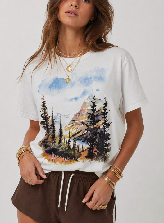 Wild Horizon Tee in Ivory