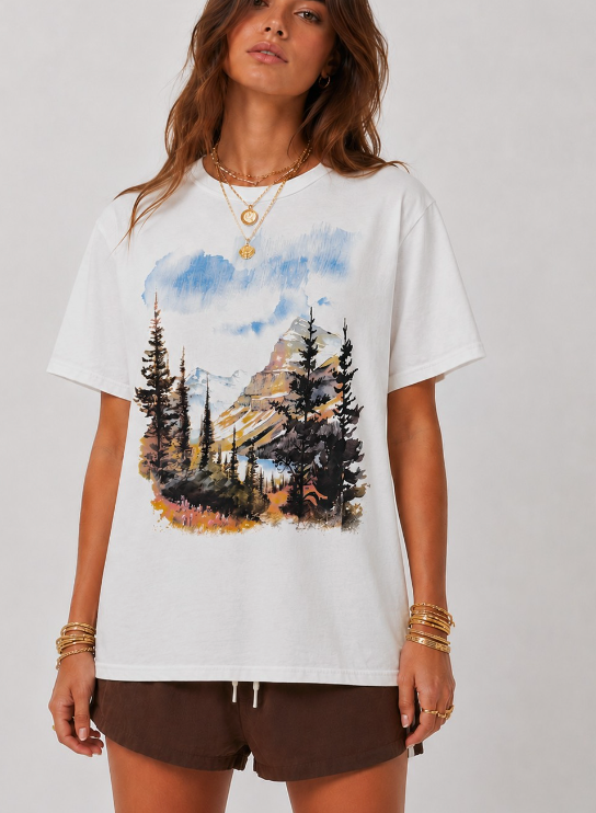 Wild Horizon Tee in Ivory