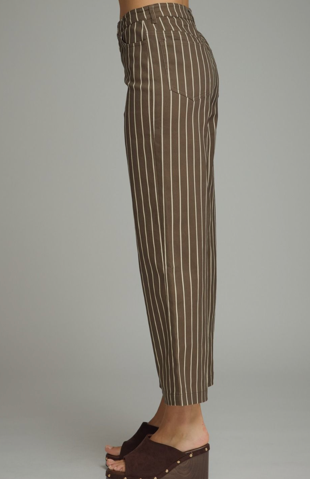 Fifth Avenue Striped Pants in Brown