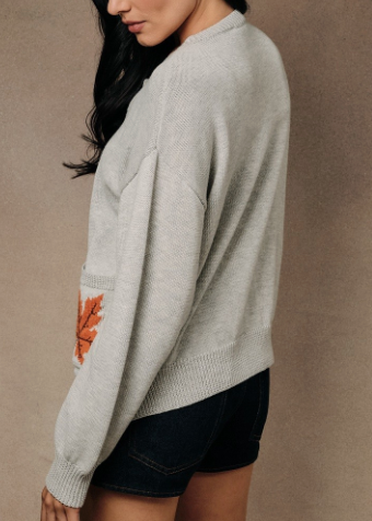 Autumn Happiness Cardigan in Grey