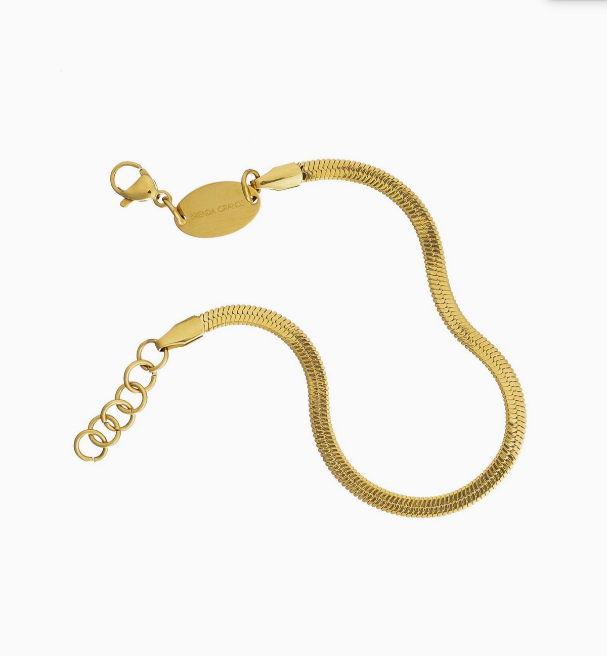Brenda Grands Gold Herringbone Bracelet