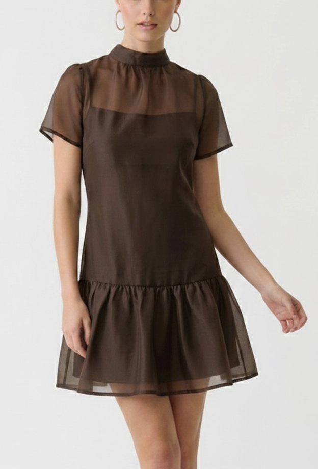 Delicate Delight Dress in Chocolate