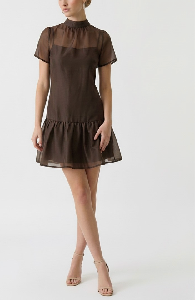 Delicate Delight Dress in Chocolate