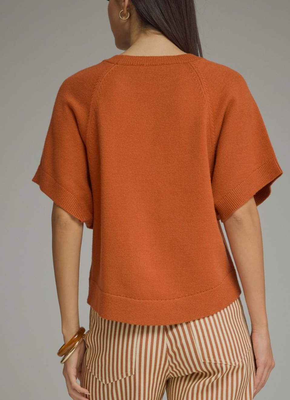 Autumn Ease Sweater Top in Rust