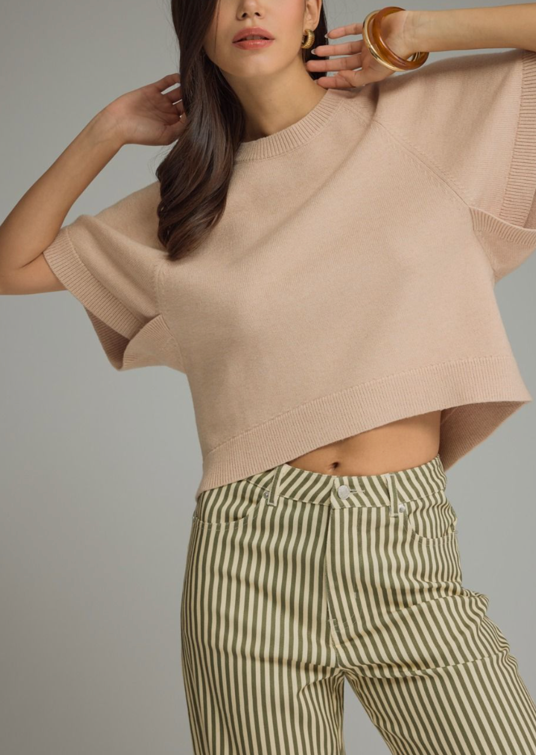 Autumn Ease Sweater Top in Oatmeal