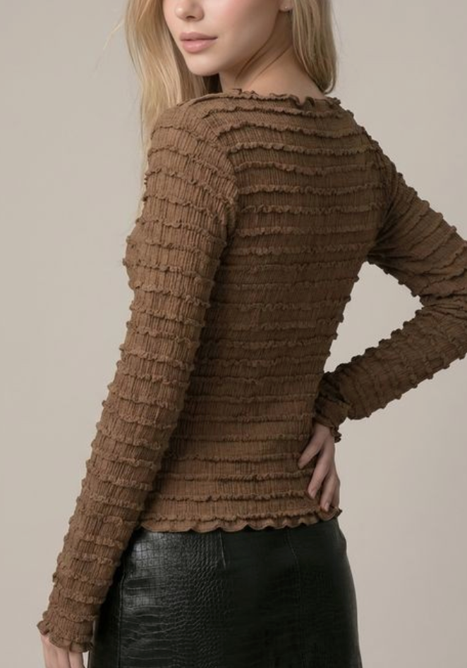 Time For Texture Top in Chocolate