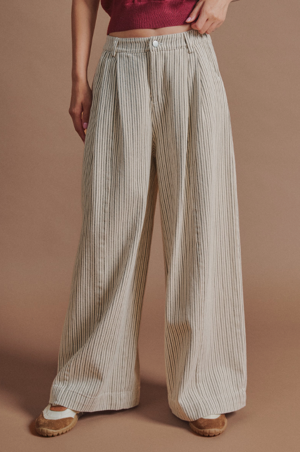 On Main Street Pinstriped Trouser Pant
