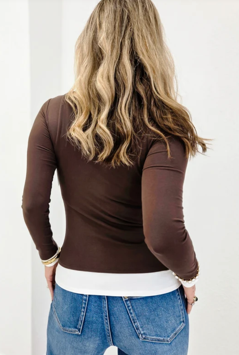 Lovely Layered Top in Chocolate