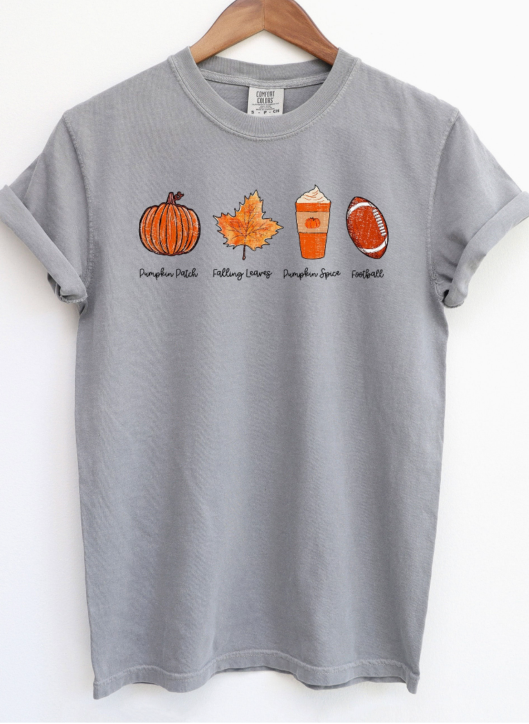 Fall Favorites Tee in Dark Grey