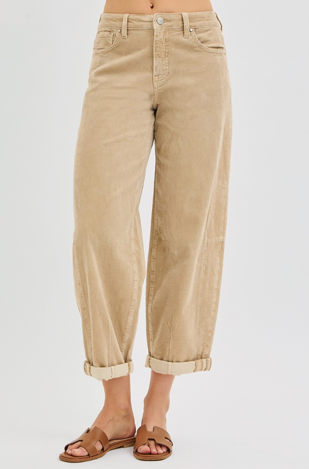 Karsyn Tan Corduroy Pant by Risen