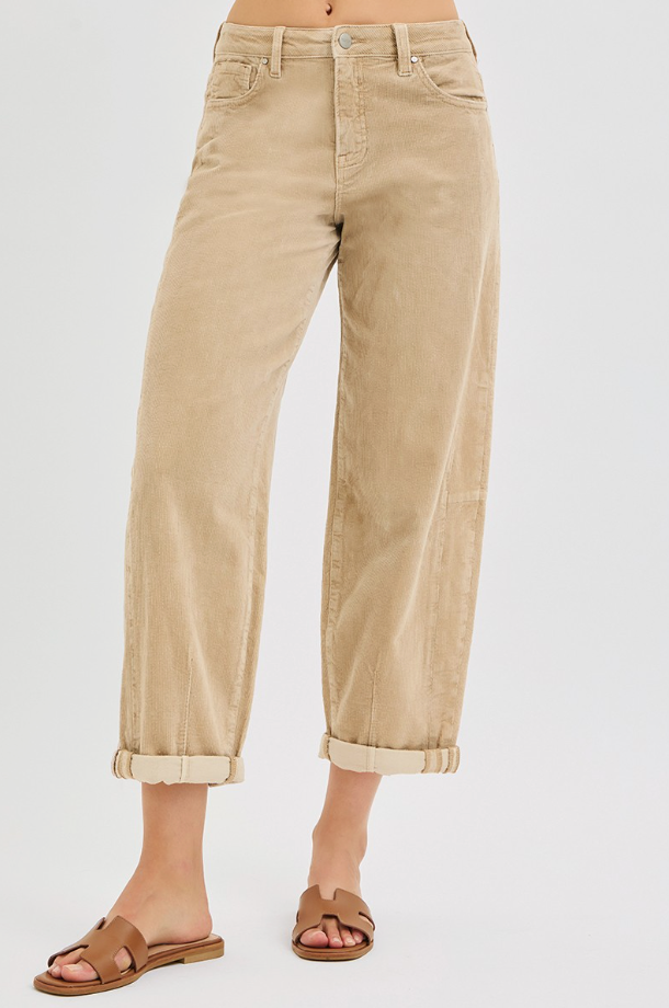 Karsyn Tan Corduroy Pant by Risen