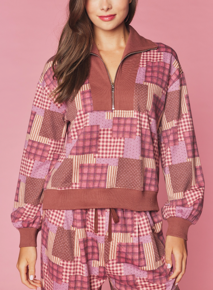 Cabin Mornings Patchwork Inspired Pant Set