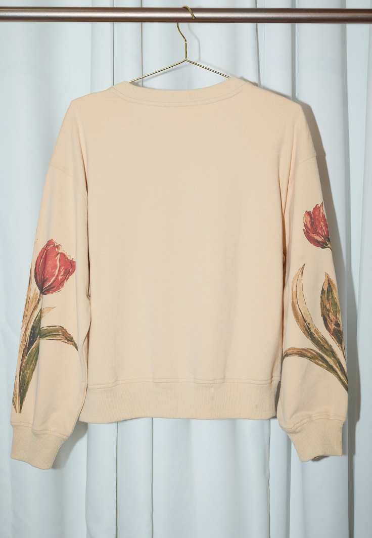 Painted Tulips Pullover Sweatshirt