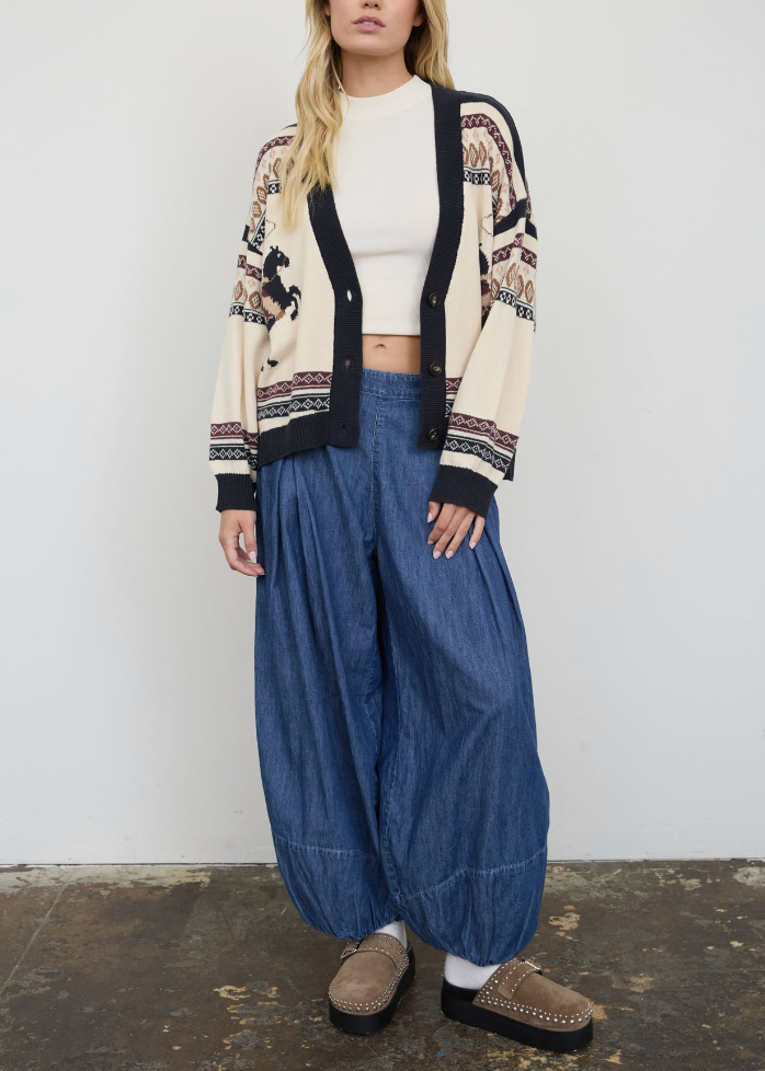A Little Western Cowboy Cardigan Sweater