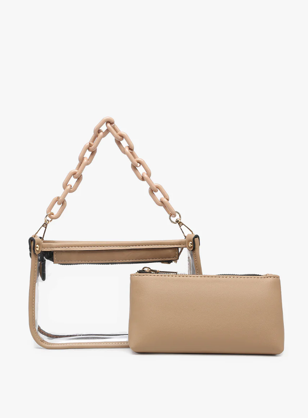 Jessica Clear Black Crossbody