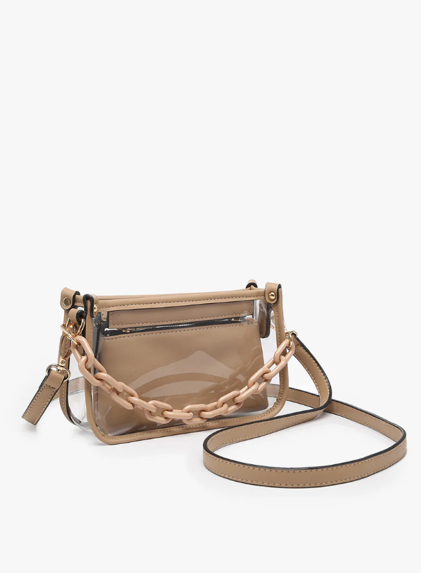 Jessica Clear Black Crossbody