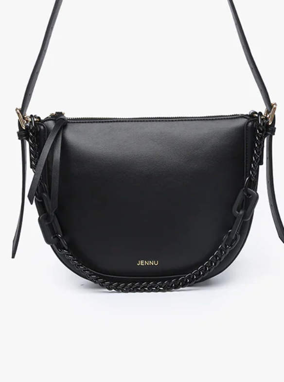 Delhi Black Saddle Bag Crossbody